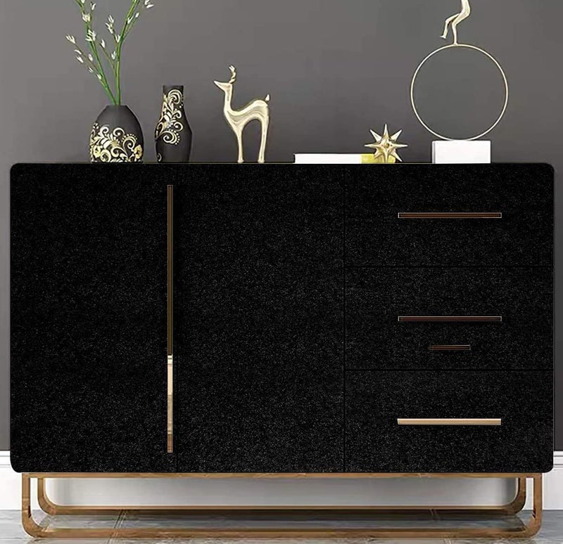 Toduso Contact Paper Glossy Black for Countertops Removable Contact Paper Black Peel and Stick Wallpaper Waterproof Easy to Clean Vinyl Roll Decorative Kitchen Cabinet Table Closet 15.8"Ã—118.1" - Image 2